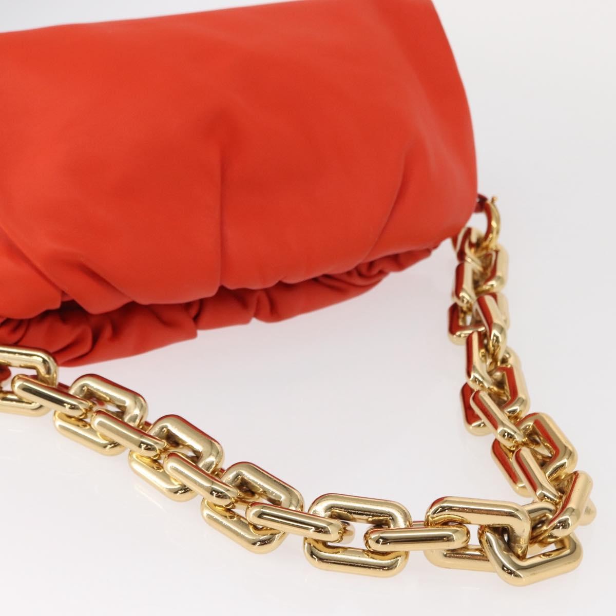 Bottega Veneta The Chain Pouch Leather Orange Leather Clutche & Pouche Bag