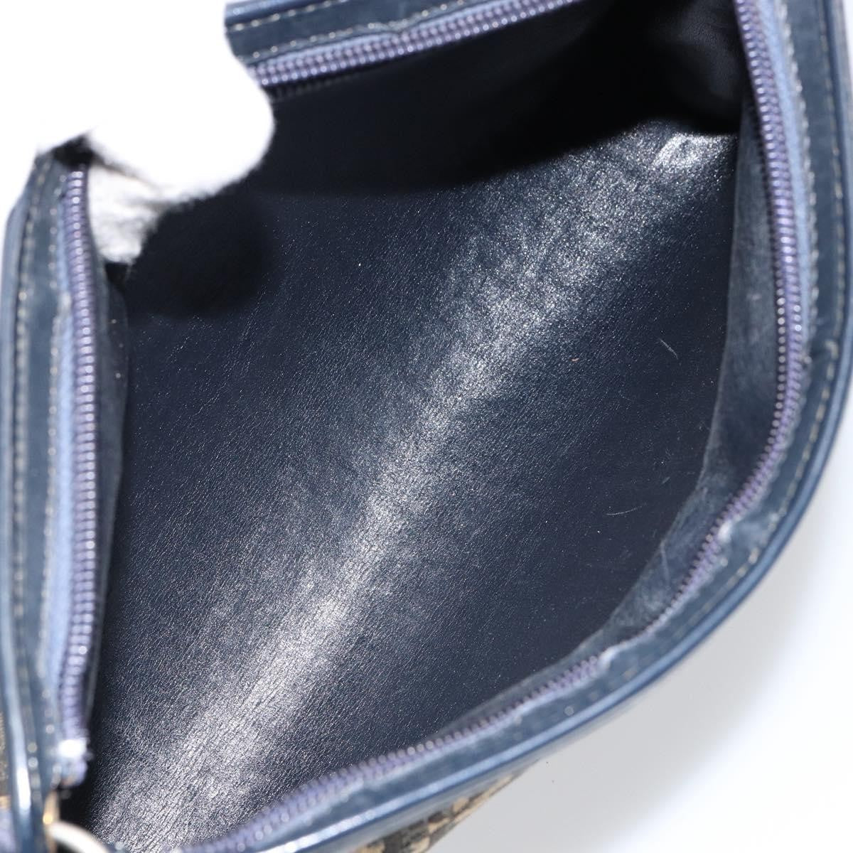 Christian Dior Vintage Trotter Shoulder Bag Canvas Navy Canvas Shoulder Bag Bag (Pre-Owned)