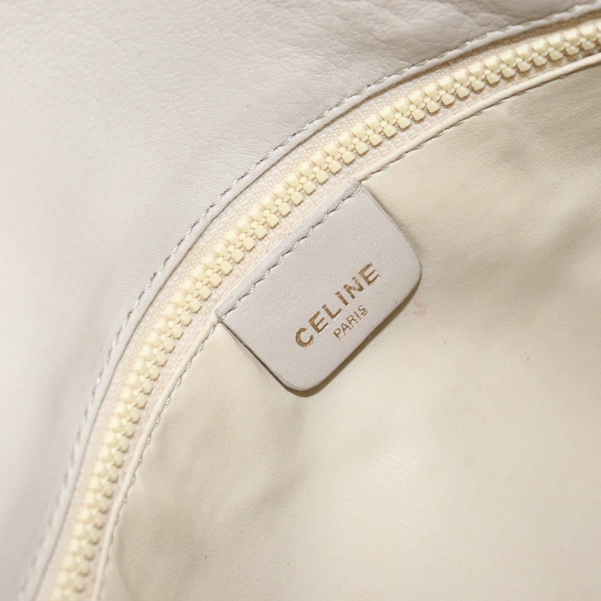 Celine Vintage Shoulder Bag Leather Beige Leather Shoulder Bag Bag