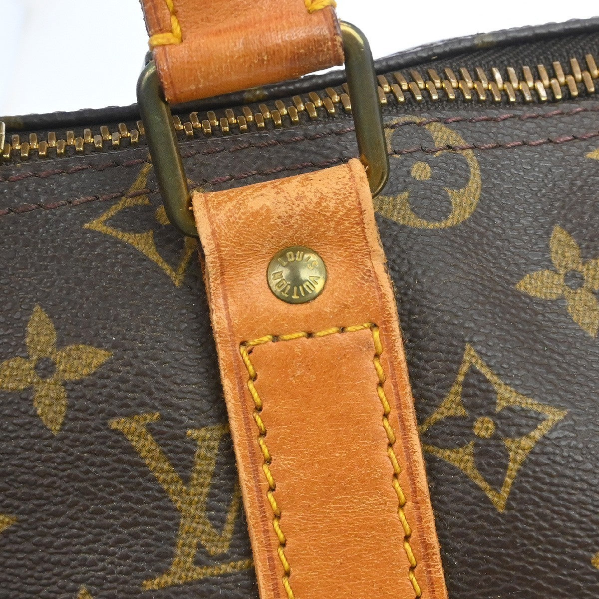 Louis Vuitton Keepall Bag Monogram Canvas Brown Canvas Travel Bag