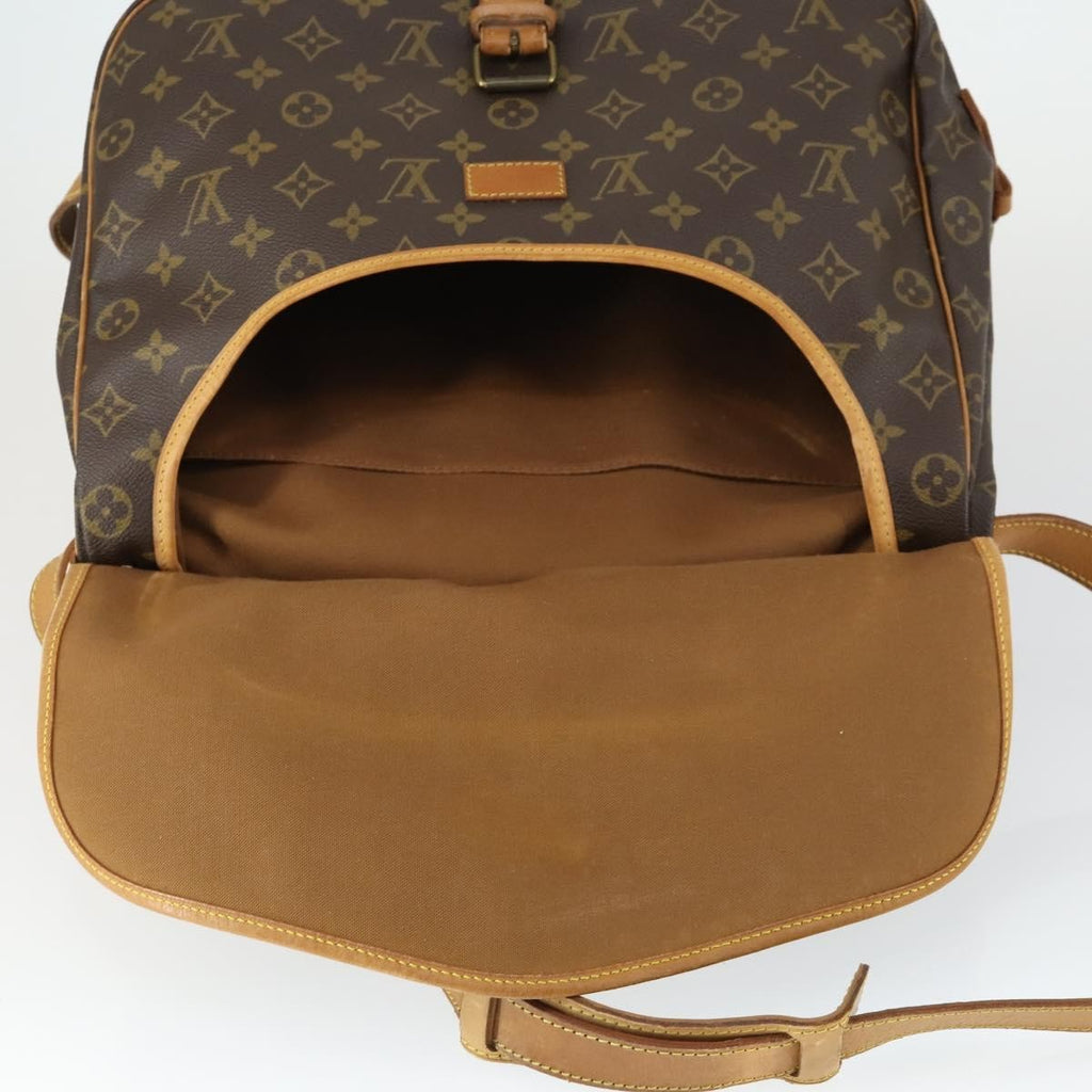 Louis Vuitton Saumur Handbag Monogram Canvas Brown Canvas Shoulder Bag