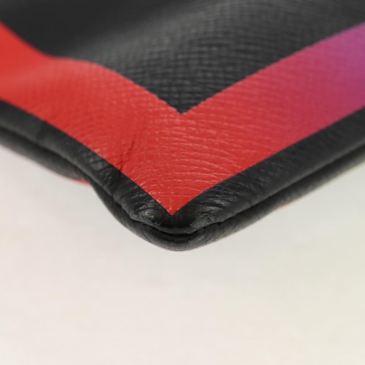 Louis Vuitton Pochette A4 Rainbow Taiga Leather Black Leather Clutche & Pouche Bag