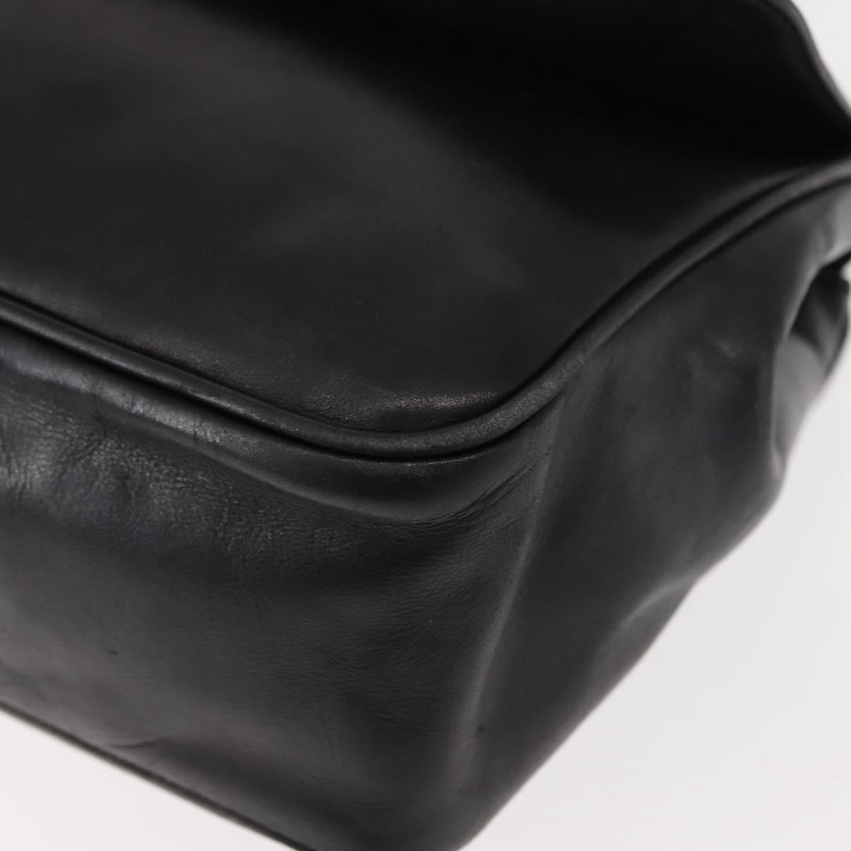 Celine Circle Logo Leather Black Leather Shoulder Bag Bag