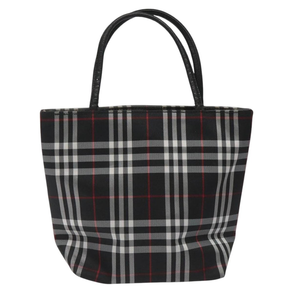 Burberry Nova Check Tote Nylon Black Nylon Handbag