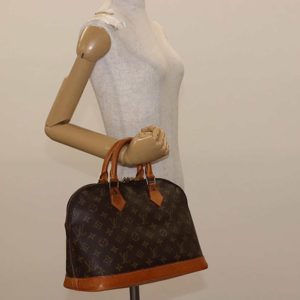 Louis Vuitton Vintage Alma Handbag Monogram Canvas Brown Canvas Handbag