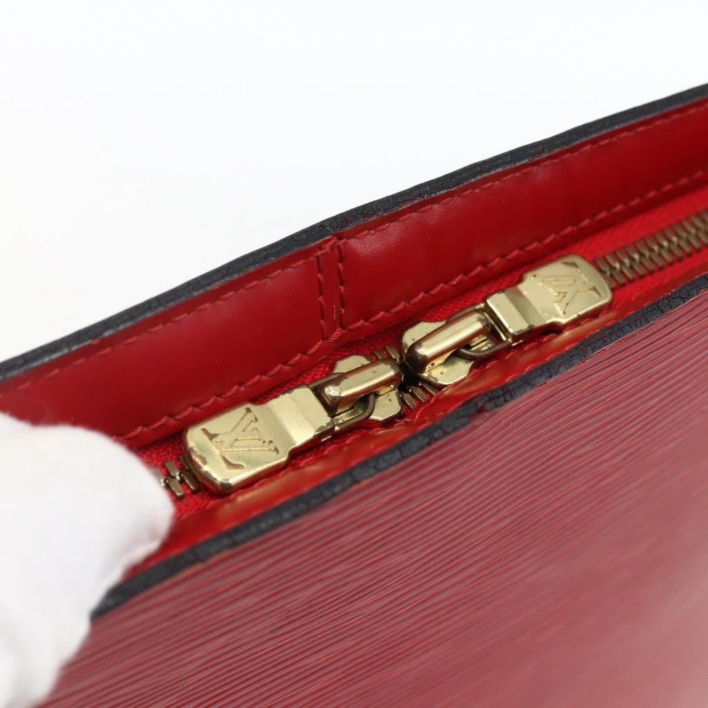 Louis Vuitton Lussac Handbag Epi Leather Red Leather Shoulder Bag
