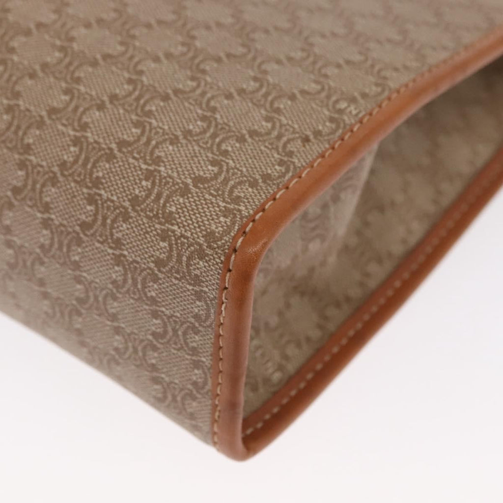 Celine Macadam Pochette Canvas And Leather Beige Canvas Clutche & Pouche Bag