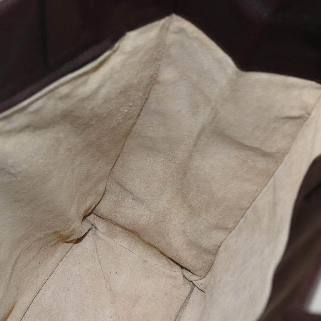 Bottega Veneta Intrecciato Handbag Leather Brown Leather Handbag