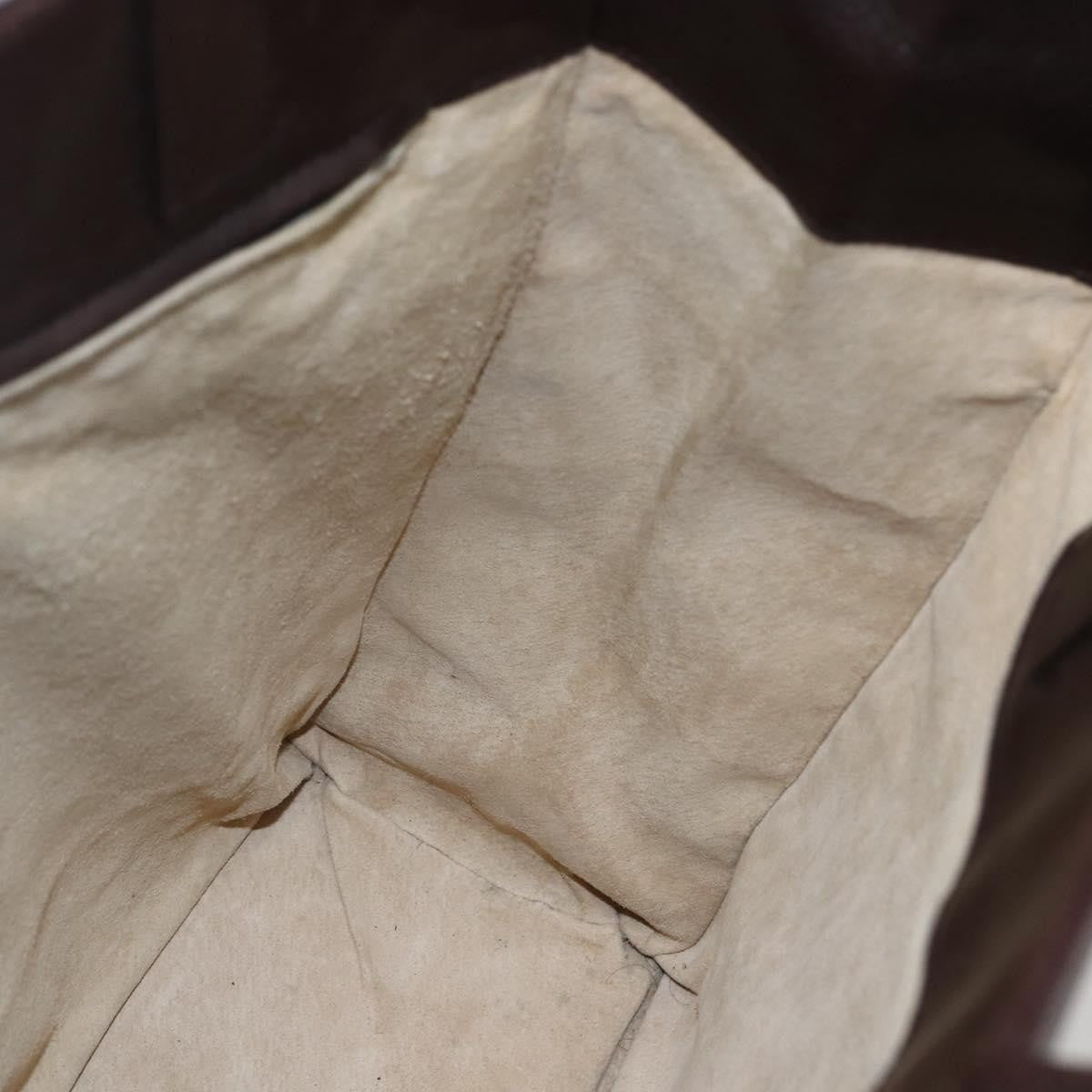 Bottega Veneta Intrecciato Handbag Leather Brown Leather Handbag