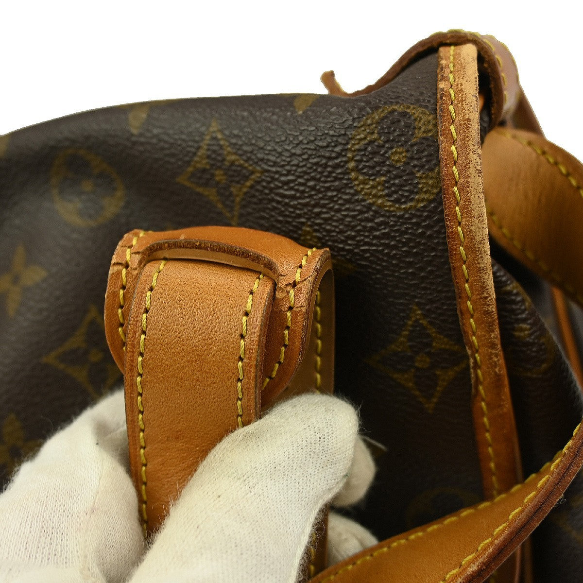 Louis Vuitton Saumur Handbag Monogram Canvas Brown Canvas Shoulder Bag