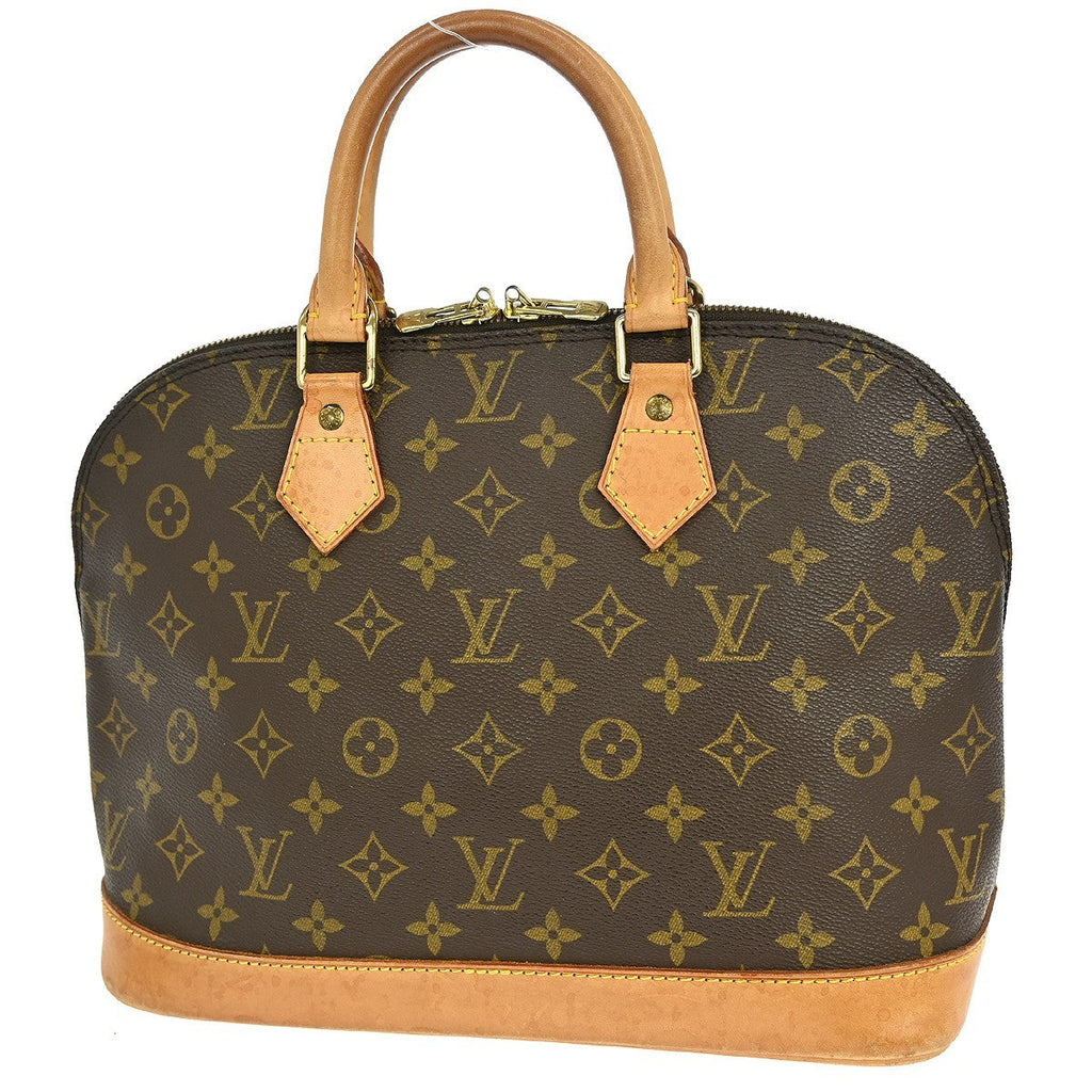Louis Vuitton Alma Handbag Monogram Canvas Brown Canvas Handbag
