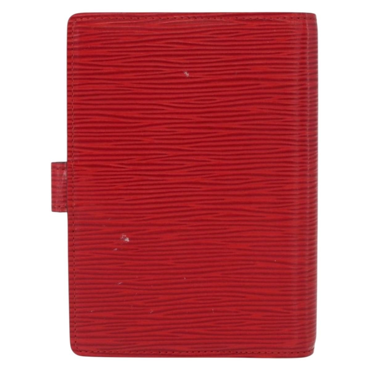 Louis Vuitton Agenda Cover Epi Leather Red Leather Wallets Accessory