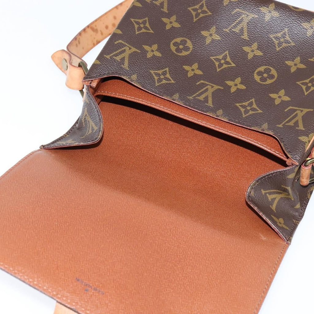 Louis Vuitton Cartouchiere Handbag Monogram Canvas Brown Canvas Shoulder Bag