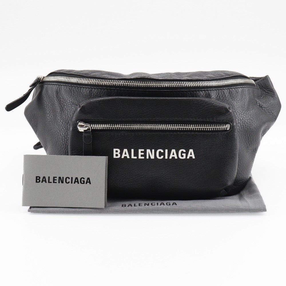 Balenciaga Everyday Waist Bag Leather Black Leather Shoulder Bag