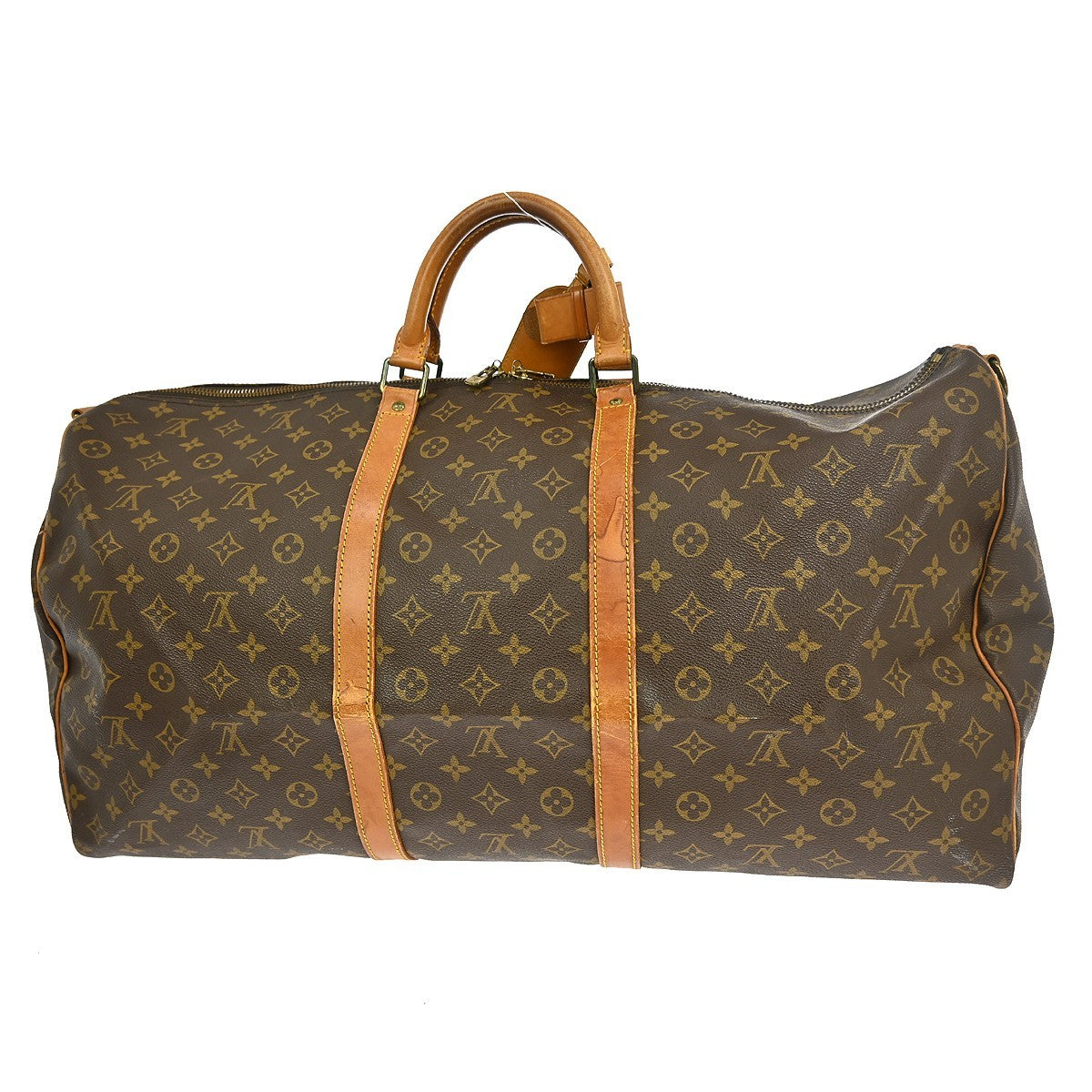 Louis Vuitton Keepall Bandouliere Bag Monogram Canvas Brown Canvas Travel Bag