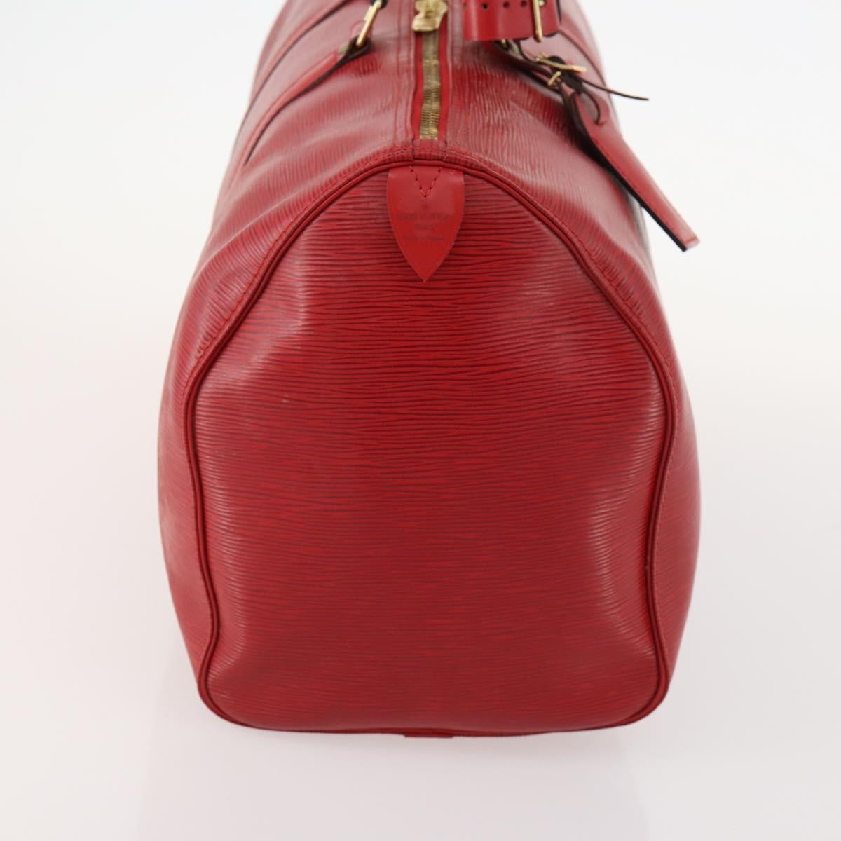 Louis Vuitton Keepall Bag Epi Leather Red Leather Travel Bag
