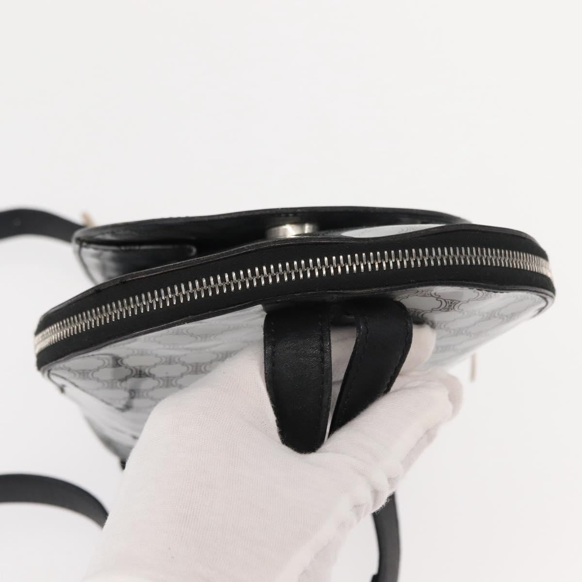 Celine Vintage Macadam Backpack Canvas And Leather Silver Pvc Backpack Bag