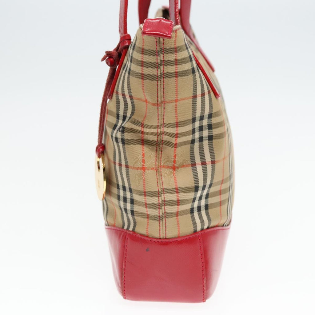 Burberry Nova Check Tote Canvas And Leather Beige Canvas Tote Bag