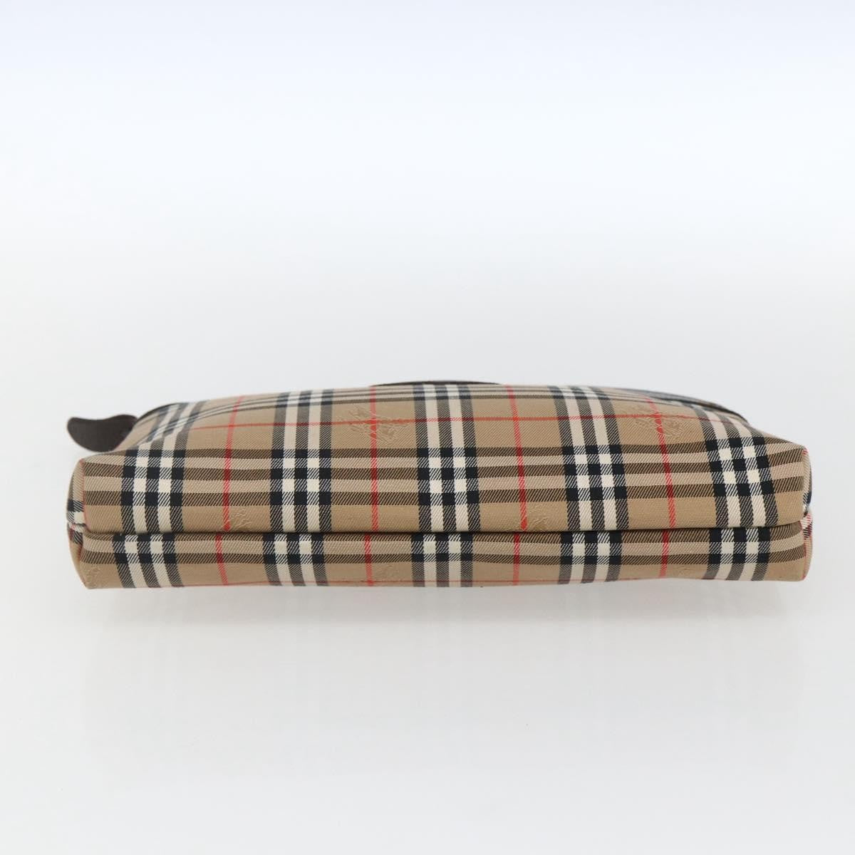 Burberry Nova Check Pochette Canvas Beige Canvas Clutche & Pouche Bag