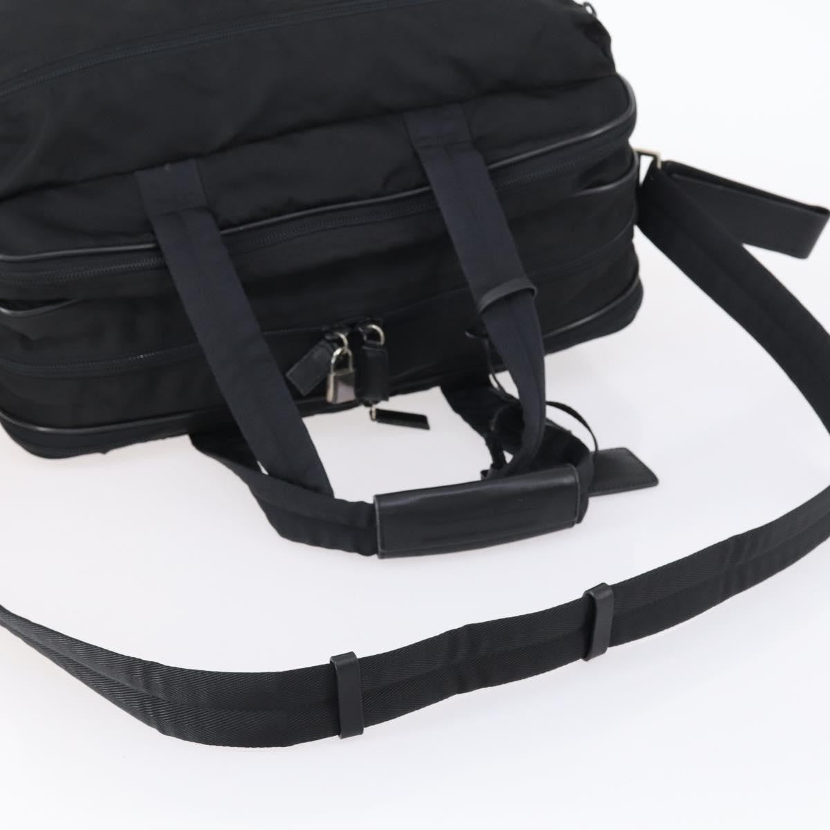 Prada Porta Computer Briefcase Tessuto And Saffiano Leather Black Nylon Briefcase Bag