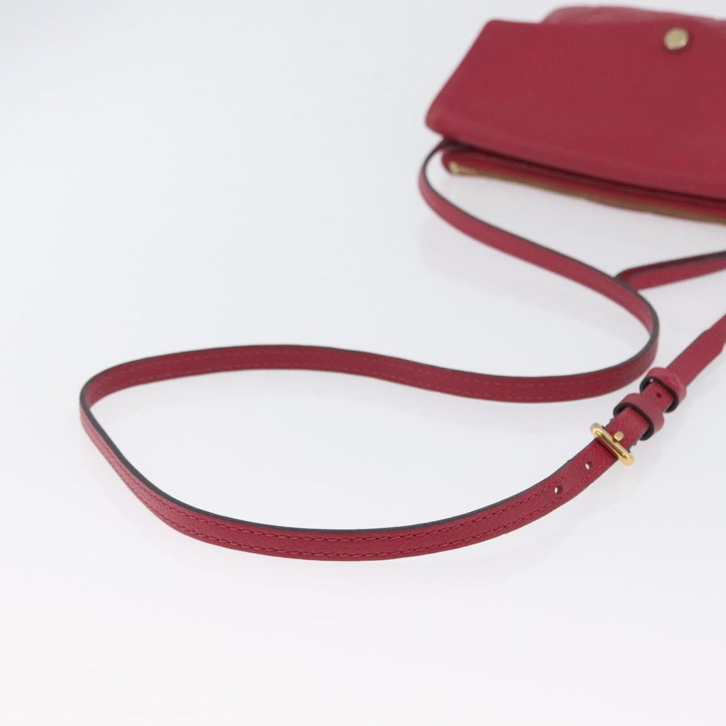 Louis Vuitton Twice Handbag Monogram Empreinte Leather Burgundy Leather Shoulder Bag