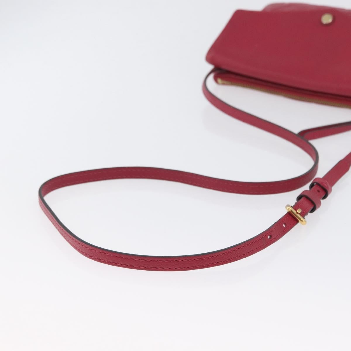 Louis Vuitton Twice Handbag Monogram Empreinte Leather Burgundy Leather Shoulder Bag