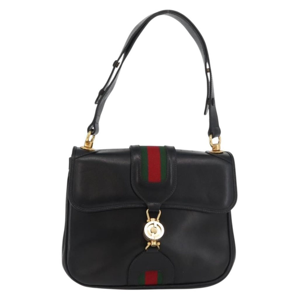 Gucci Sherry Line Shoulder Bag Leather Multicolour Leather Handbag (Pre-Owned)