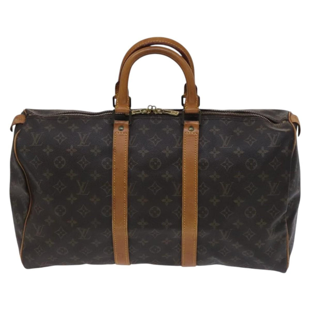 Louis Vuitton Keepall Bag Monogram Canvas Brown Canvas Travel Bag