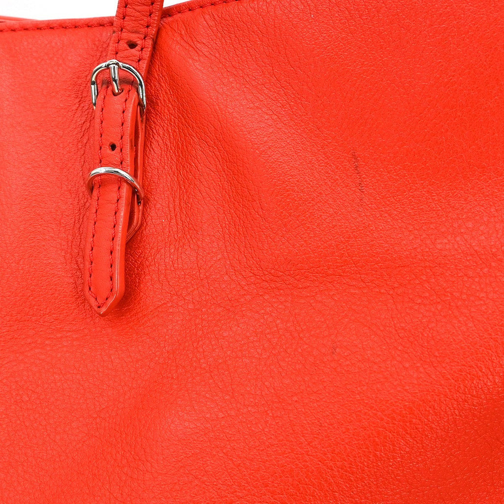 Balenciaga City Classic Studs Highlight Bag Leather Red Leather Tote Bag