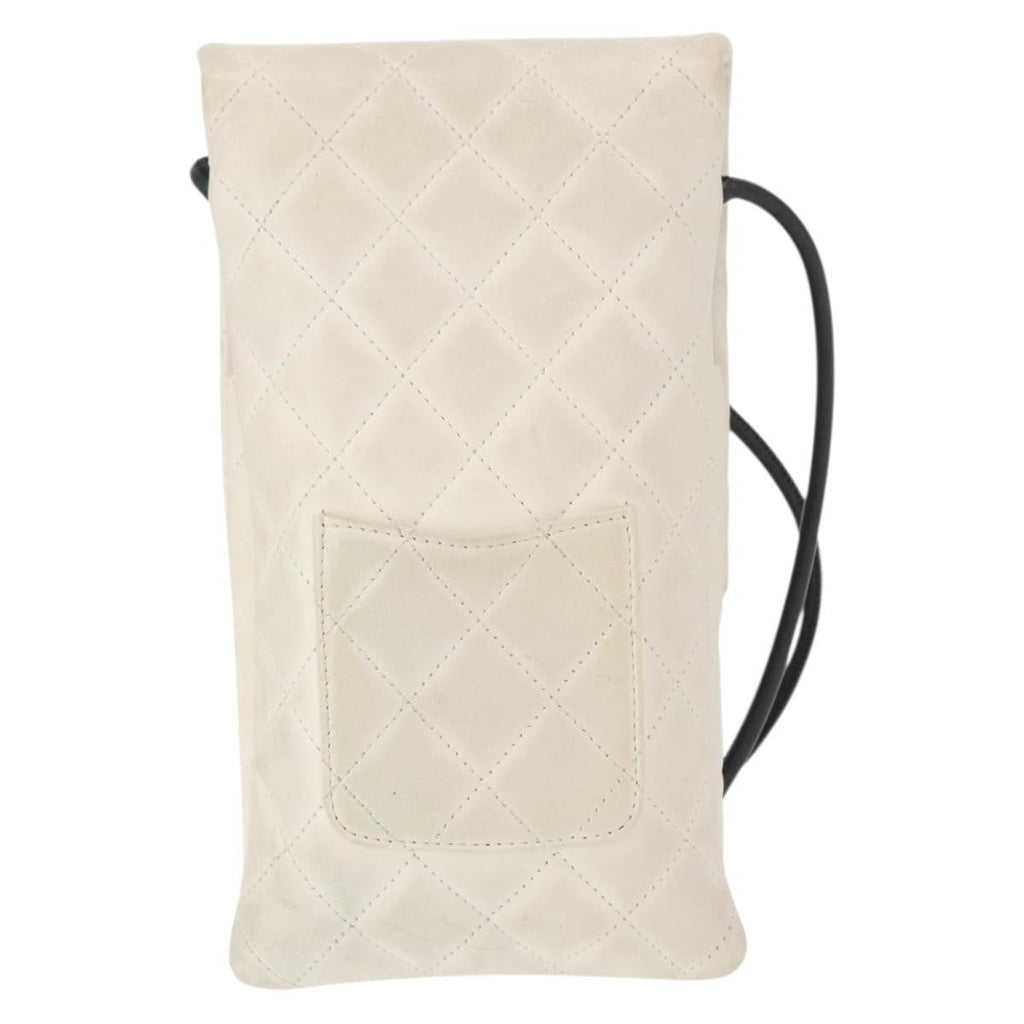 Chanel Cambon Flap Crossbody Bag Quilted Lambskin White Leather Shoulder Bag Bag