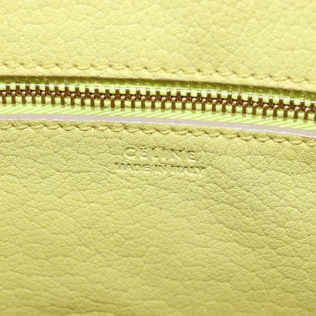 Celine Tie Knot Tote Smooth Leather Yellow Leather Bag