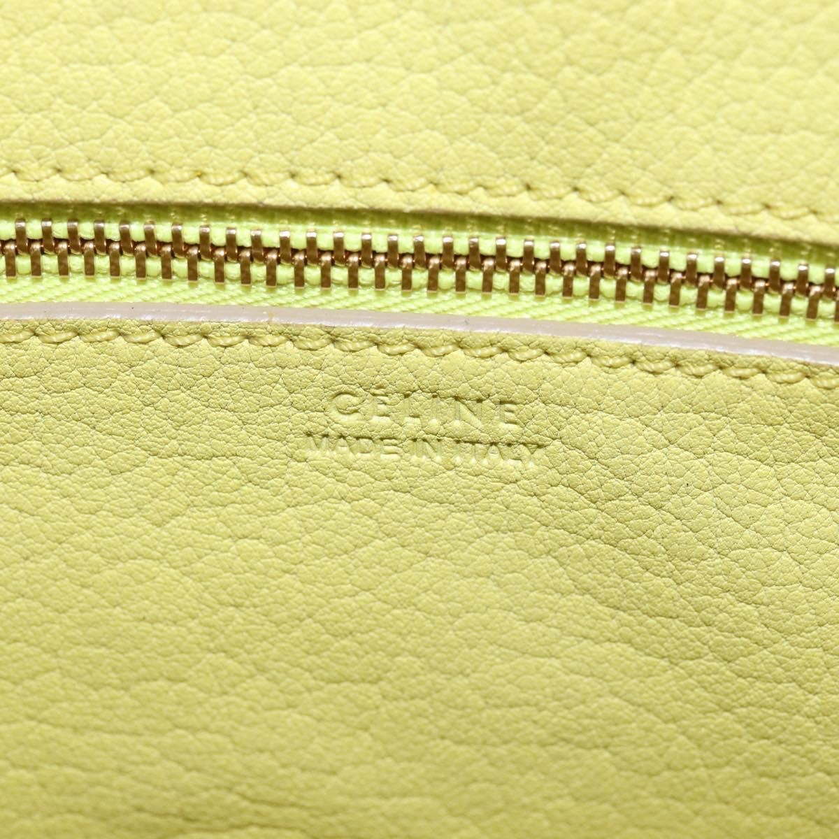Celine Tie Knot Tote Smooth Leather Yellow Leather Bag