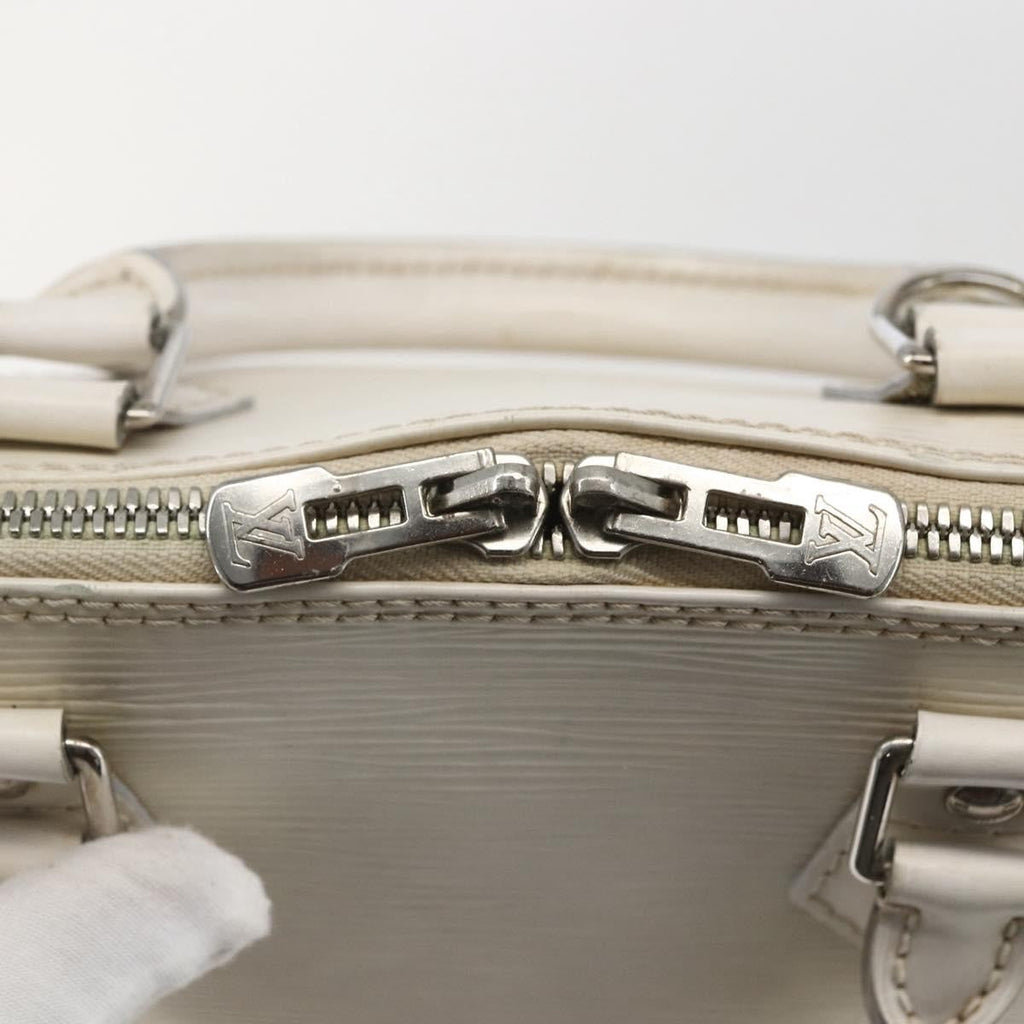 Louis Vuitton Alma Handbag Epi Leather White Leather Handbag