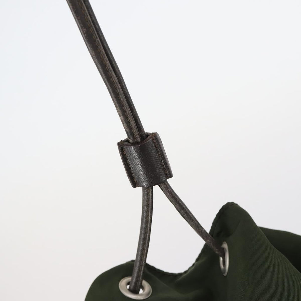 Prada Double Front Pocket Backpack Tessuto Khaki Nylon Backpack Bag