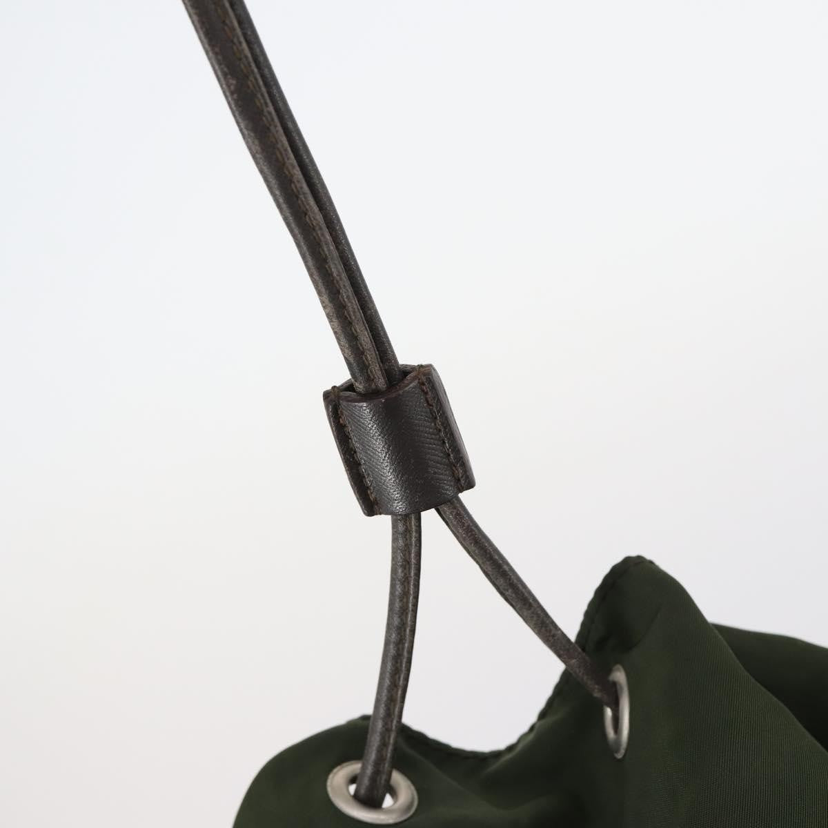 Prada Double Front Pocket Backpack Tessuto Khaki Nylon Backpack Bag