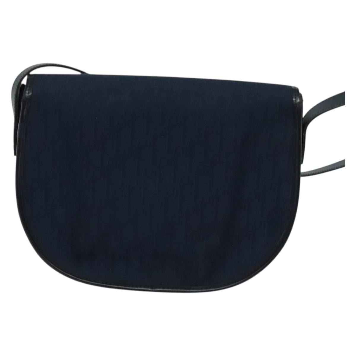 Christian Dior Vintage Trotter Shoulder Bag Canvas Navy Canvas Shoulder Bag Bag (Pre-Owned)