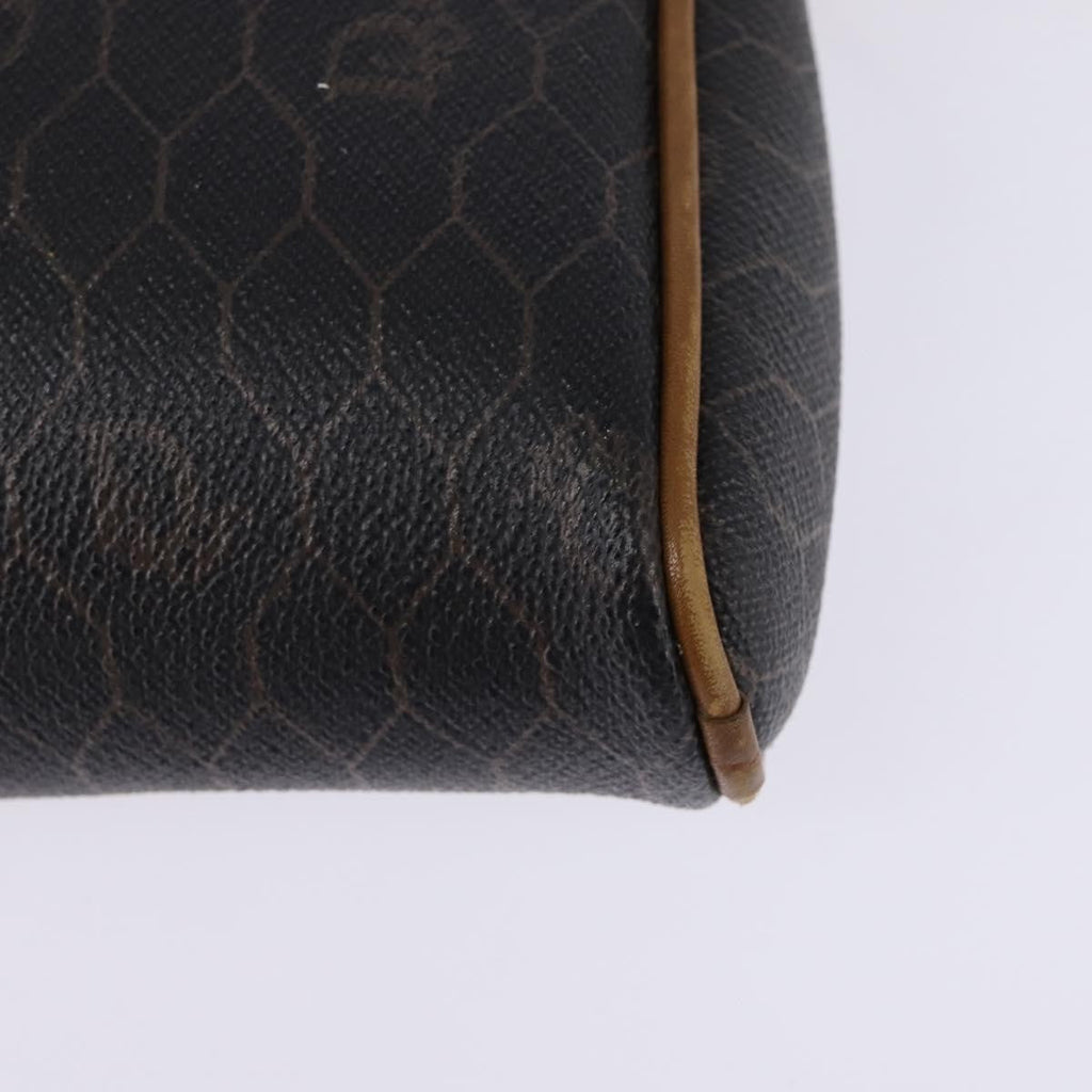 Christian Dior Vintage Honeycomb Shoulder Bag Canvas Black Canvas Bag (Pre-Owned)