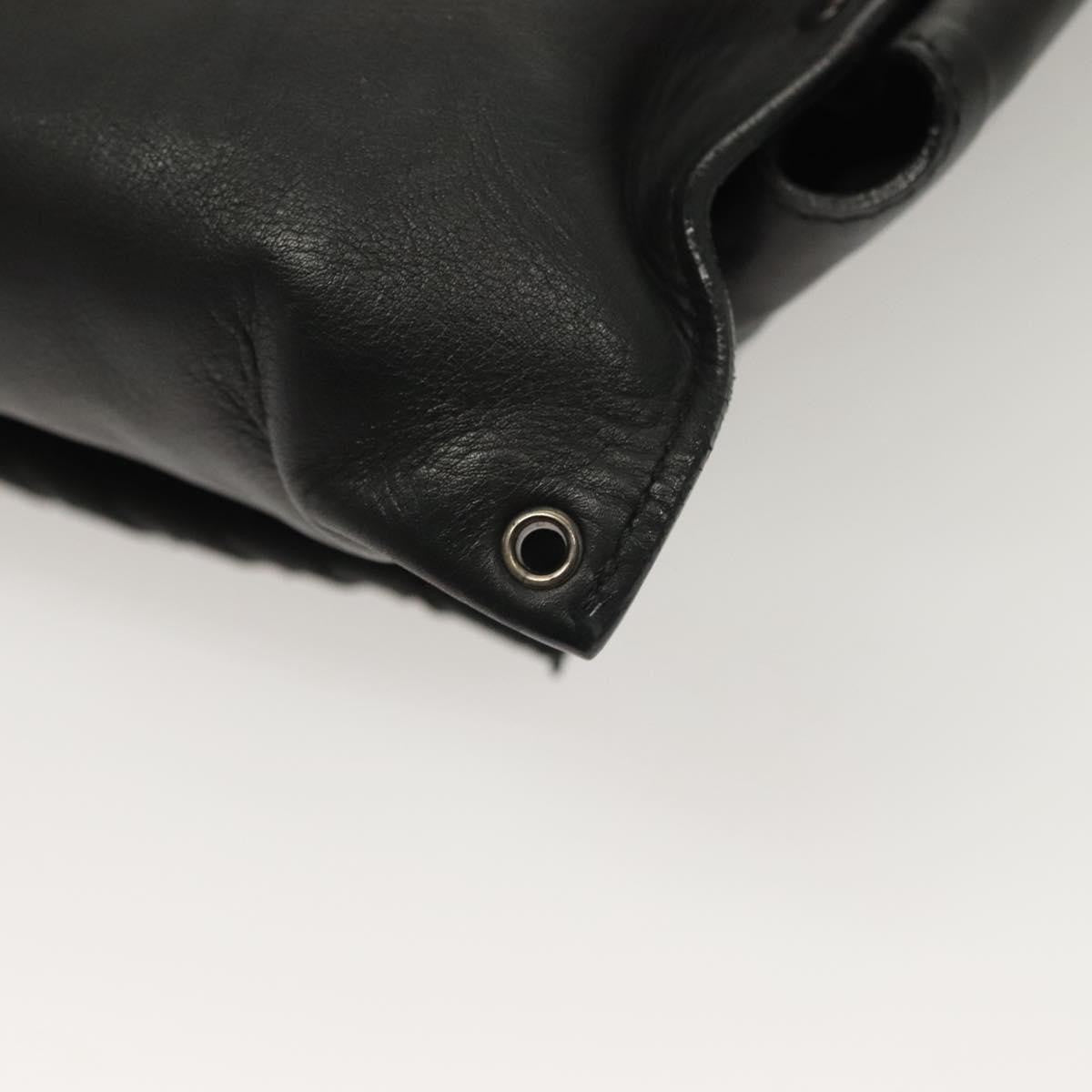Bottega Veneta Utility Waist Bag Leather With Intrecciato Black Leather Bag