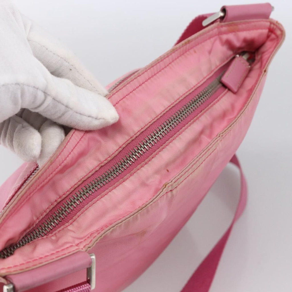 Prada Front Pocket Messenger Bag Tessuto Pink Nylon Shoulder Bag Bag