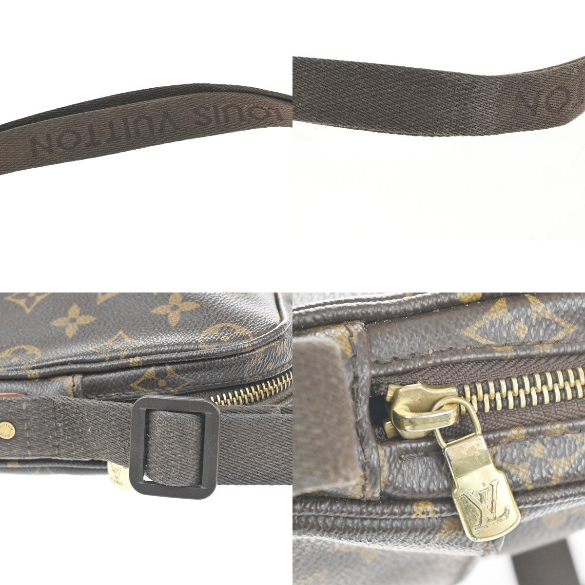 Louis Vuitton Trotteur Beaubourg Handbag Monogram Canvas Brown Canvas Shoulder Bag
