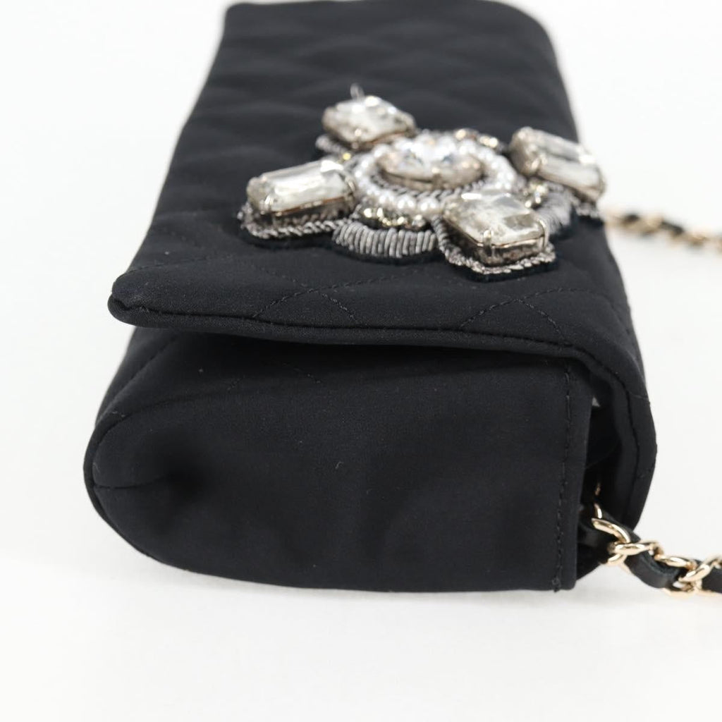 Chanel Chain Flap Shoulder Bag Quilted Nylon Black Nylon Shoulder Bag Bag