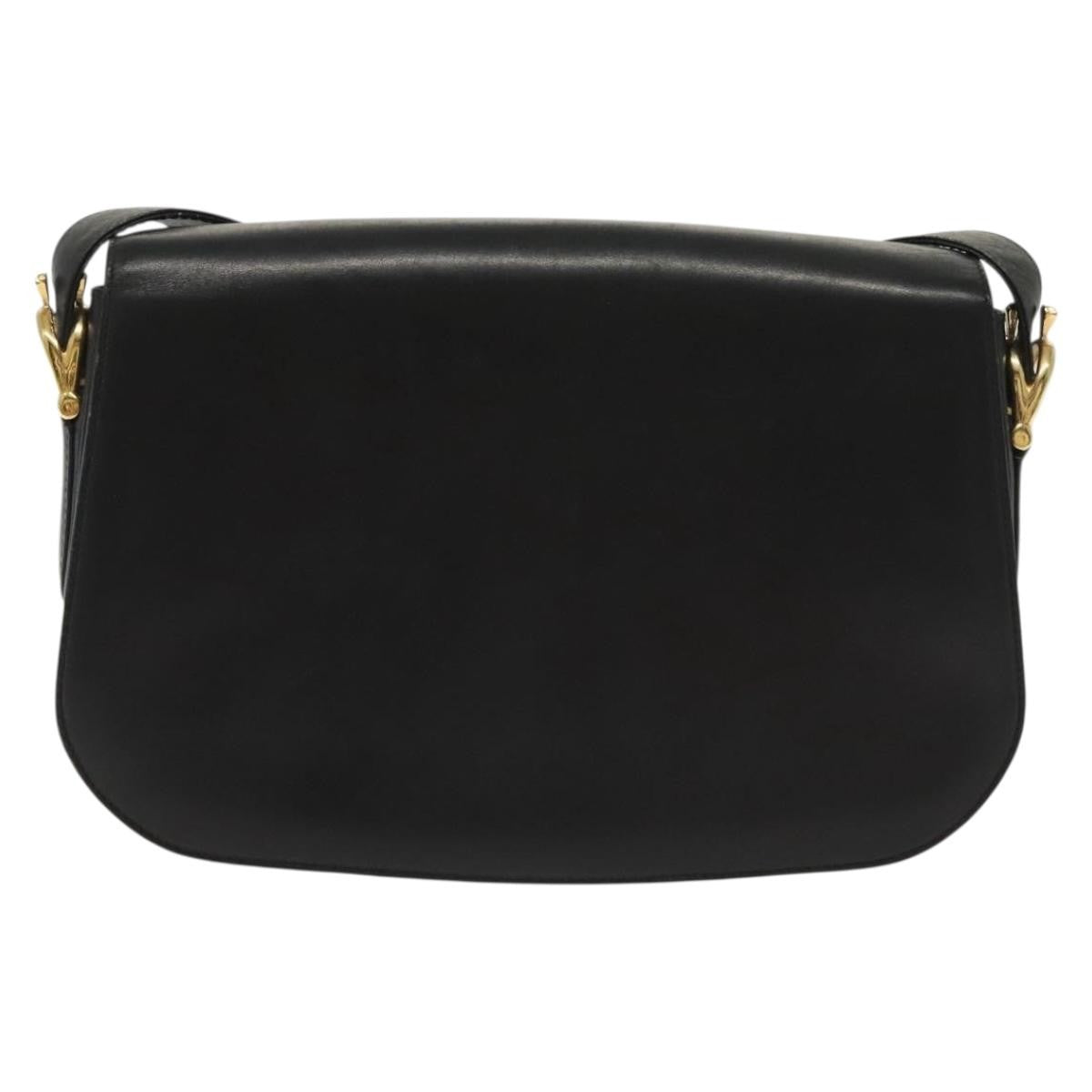 Celine Horse Carriage Shoulder Bag Leather Black Leather Bag