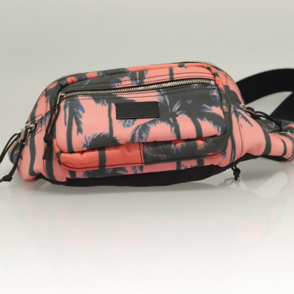 Saint Laurent Front Pocket Waist Bag Printed Nylon Pink Nylon Shoulder Bag Bag (Pre-Owned)