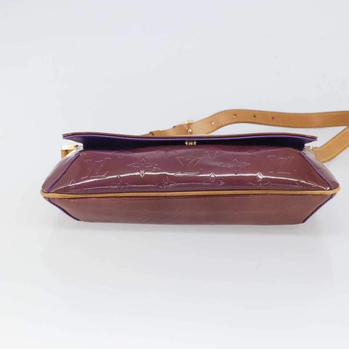 Louis Vuitton Thompson Street Handbag Monogram Vernis Purple Patent_Leather Shoulder Bag