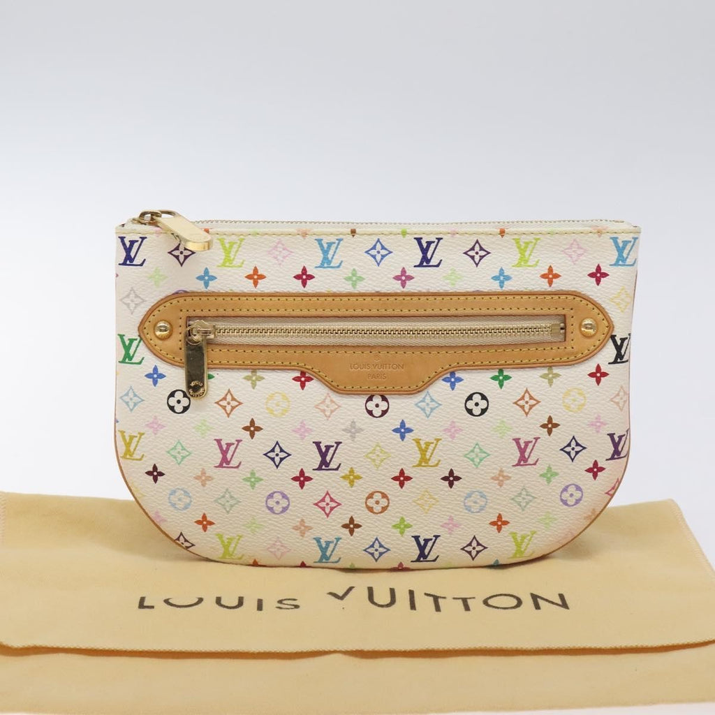 Louis Vuitton Pochette Gm Monogram Multicolor White Canvas Clutche & Pouche Bag
