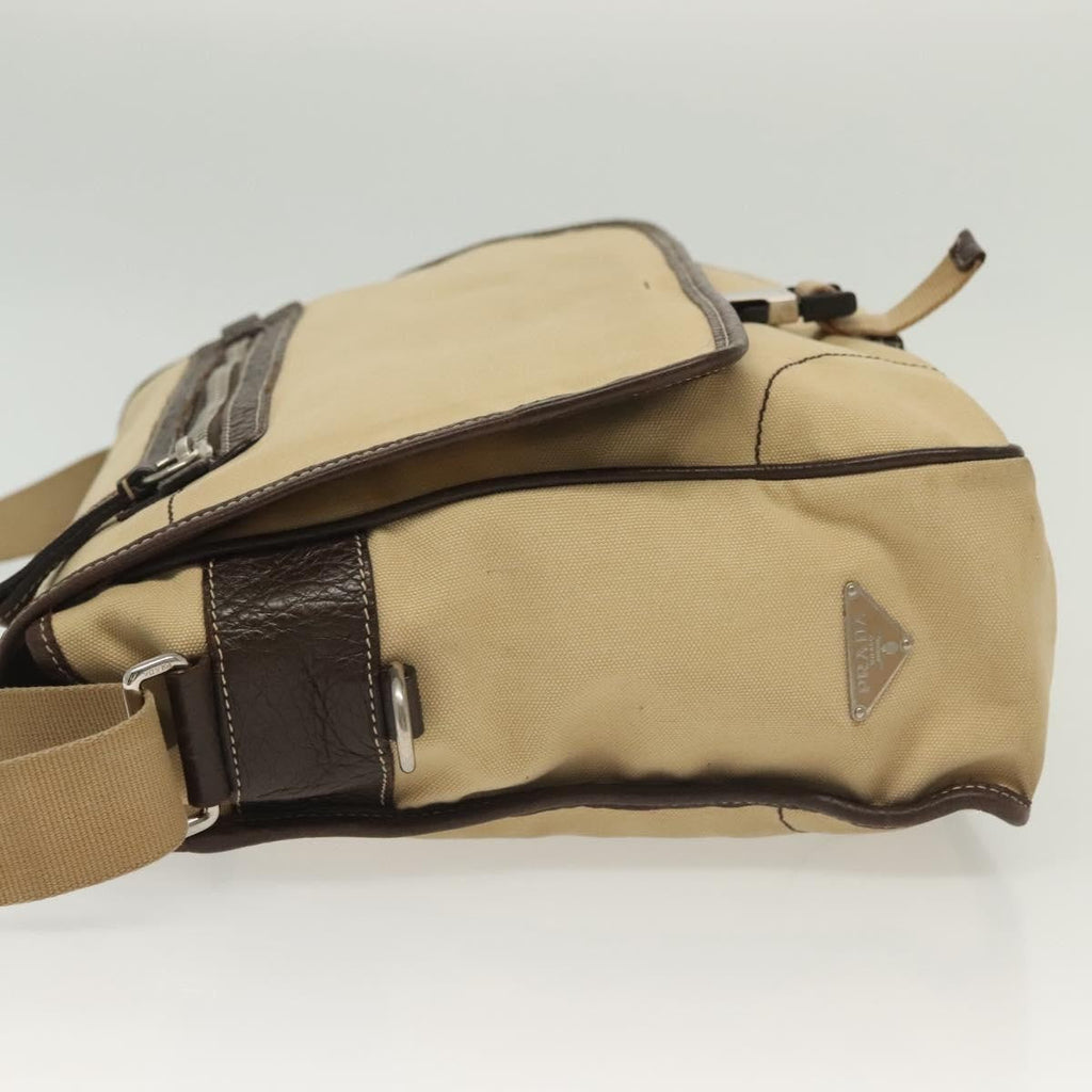 Prada Vintage Shoulder Bag Canvas Beige Canvas Shoulder Bag Bag