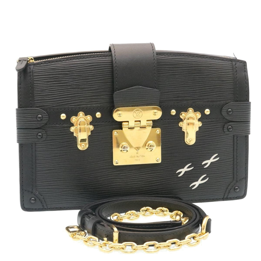 Louis Vuitton Trunk Clutch Epi Leather Black Leather Clutche & Pouche Bag