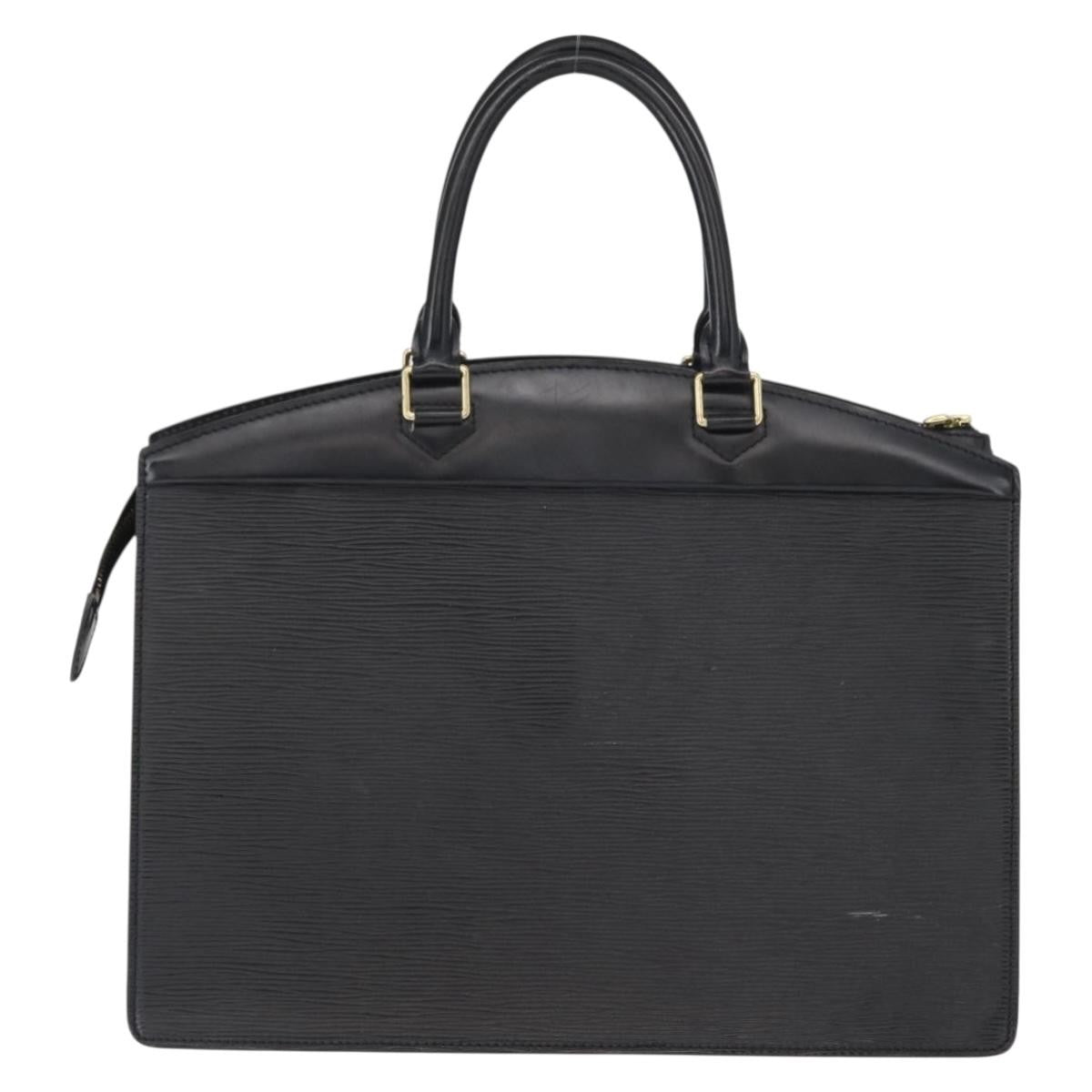 Louis Vuitton Riviera Handbag Epi Leather Black Leather Handbag