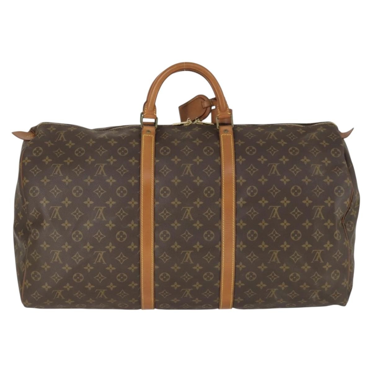Louis Vuitton Keepall Bag Monogram Canvas Brown Canvas Travel Bag