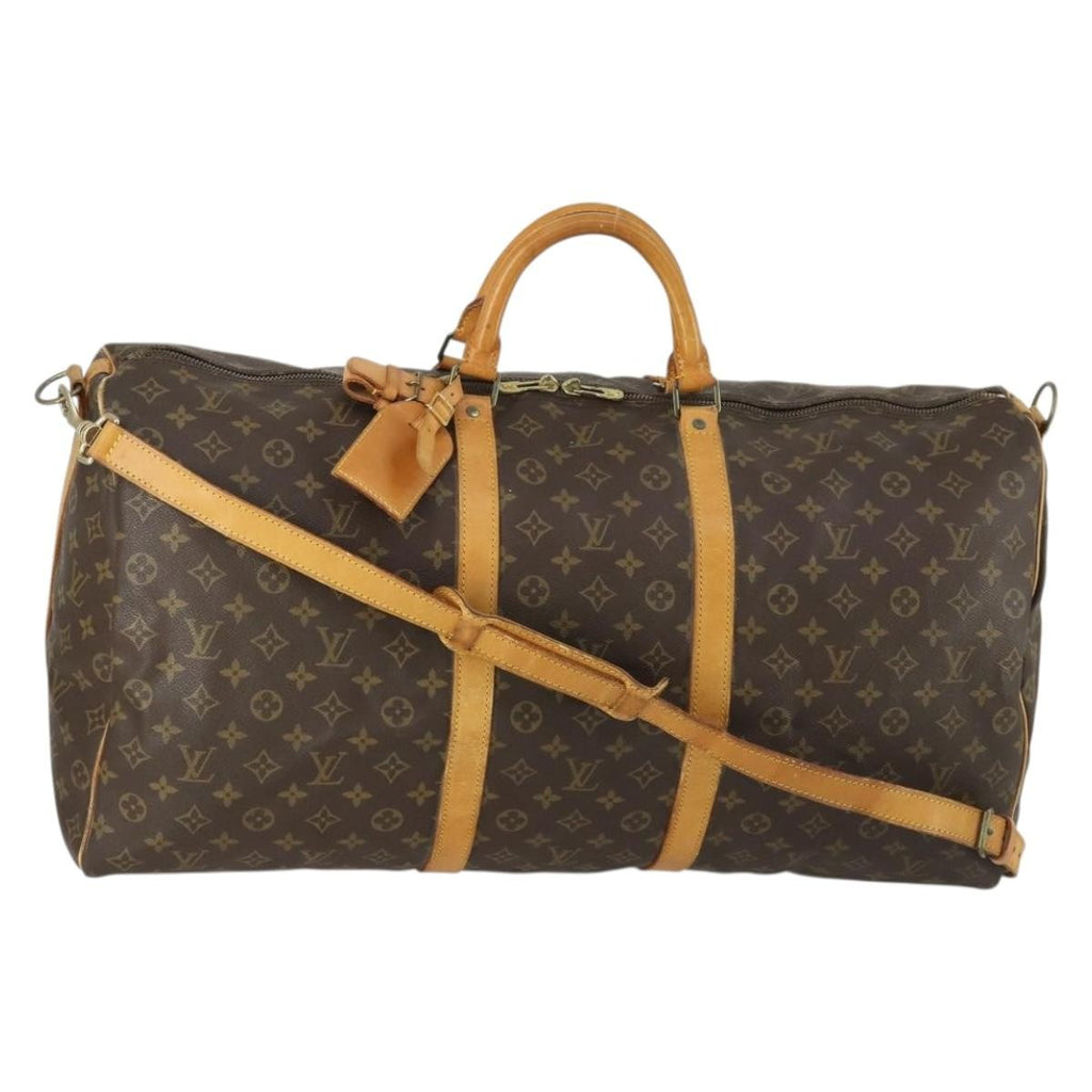 Louis Vuitton Keepall Bandouliere Bag Monogram Canvas Brown Canvas Travel Bag
